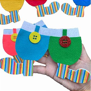 Colarinho Feltro EVA Calça Palhaço Carnaval - 10 unidades