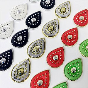 Laço de Penteado Gota Metálico - 10 unidades