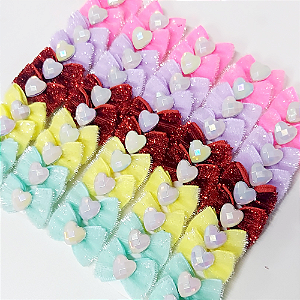 Laço Borboleta Veludo Brilho - 10 unidades