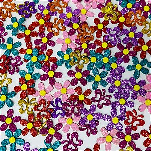 Adesivos EVA Glitter Girassol Borboleta - 20 unidades