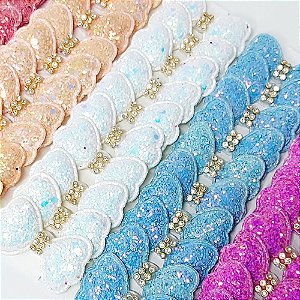 Laço de Penteado Paete Laço Strass - 10 unidades
