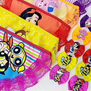 Conjunto Laço Borboleta e Babador Tecido Estampado - 15 unidades
