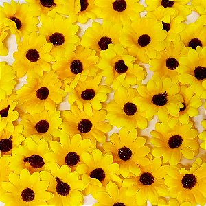 Laço de Penteado Flor Girassol - 10 unidades