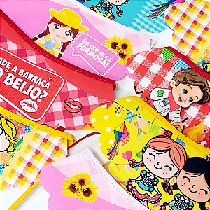 Babador Tecido Estampado Viés de Festa Junina - 10 unidades