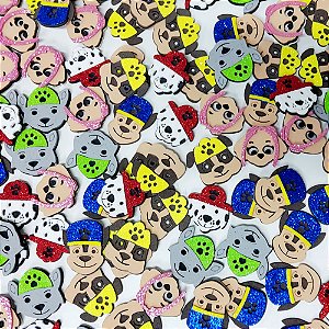 Adesivos EVA Glitter Patrulha Canina - 10 unidades