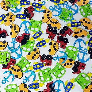 Adesivos EVA Glitter Macho - 10 unidades