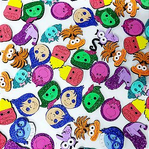 Adesivos EVA Glitter Divertidamente - 10 unidades
