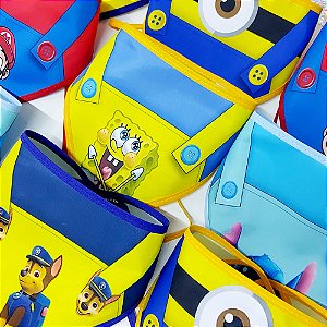 Bandanas Tecido Estampado Jardineira Personagens (Macho) - 10 unidades