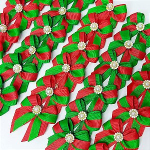 Laço de Ponta Duplo Pedraria de Natal - 10 unidades