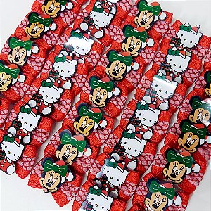 Laço Borboleta Duplo Renda PF Natal - 10 unidades