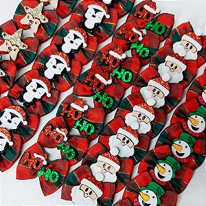 Laço Borboleta Decorativa EVA de Natal Mod.2 - 10 unidades