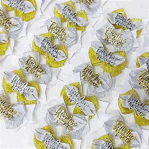 Laço Maxi Luxo Spike Botão Ano Novo - 10 unidades