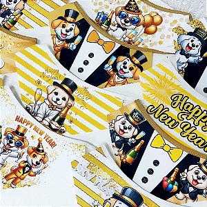 Smoking Tecido Estampado Viés de Ano Novo - 10 unidades