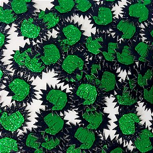 Adesivos EVA Glitter Hulk - 10 unidades