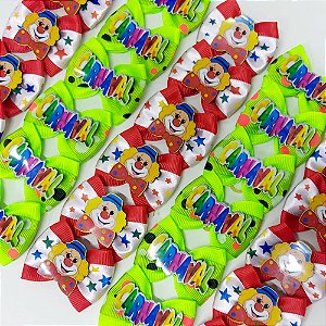 Laço Borboleta Duplo Estampado PF Carnaval - 10 unidades