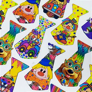 Gravata Social 3D Personagens Mod.2 Carnaval - 10 unidades