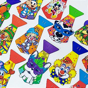 Gravata Social 3D Personagens Mod.1 Carnaval - 10 unidades