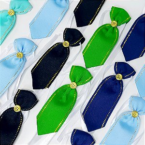 Gravata Social Pespontada Ouro - 10 unidades