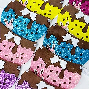 Babador Feltro EVA Ovo Páscoa - 10 unidades