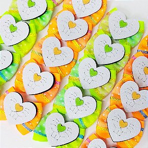 Laço Borboleta Duplo Poá Nariz Coelho EVA Páscoa - 10 unidades