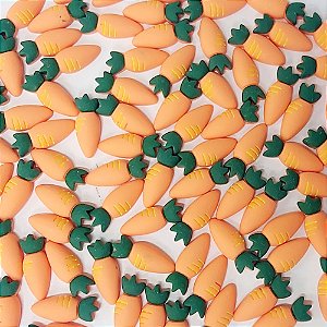 Laço de Penteado Cenoura Resina Páscoa - 10 unidades