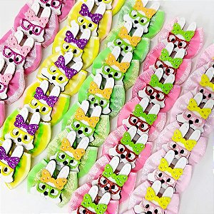 Laço Borboleta Duplo Decorativo EVA de Páscoa - 10 unidades