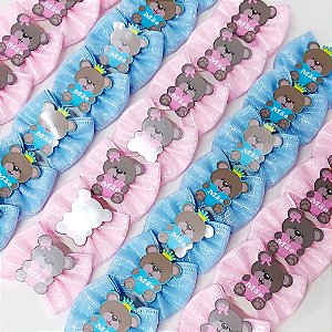 Laço Borboleta Duplo Voil Trabalhado PF de Mães - 10 unidades