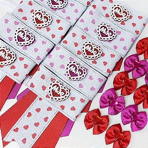 Conjunto Laço e Gargantilha Luxo Mães Mod.2 - 15 unidades