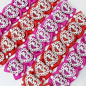 Laço Borboleta Estampado Poá EVA de Mães - 10 unidades