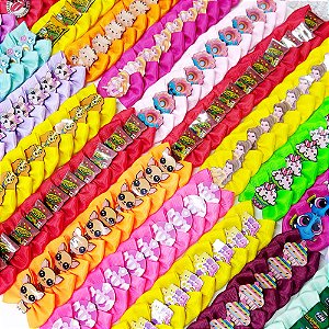 Kit Laço Borboleta PF Personagens (Atacado) - 50 unidades