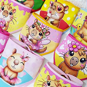 Bandanas Tecido Estampado Capivara - 10 unidades