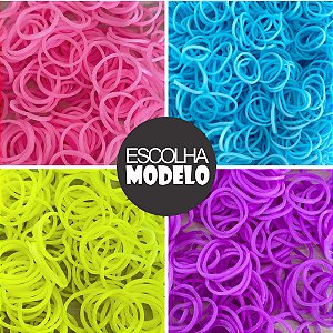 Elástico de Silicone Colorido (Escolha Modelo) - 200 unidades