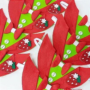 Smoking Feltro EVA Morango - 10 unidades