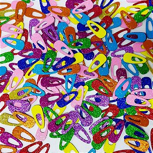 Adesivos EVA Glitter TicTac - 20 unidades