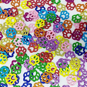Adesivos EVA Glitter Patinhas Mod.1 - 20 unidades