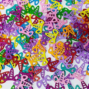 Adesivos EVA Glitter Unicórnio - 20 unidades