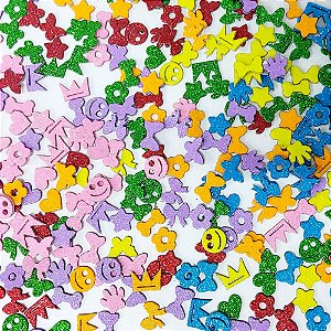 Adesivos Mini EVA Glitter (Atacado) - 100 unidades