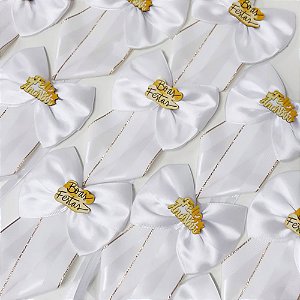 Gravata Luxo Social Pespontada Ouro PF Ano Novo - 10 unidades