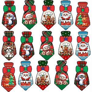 Gravata Social Couro Sintético Natal Mod.2 - 10 unidades