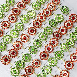 Laço de Penteado Joia Luxo Natal Mod.3 - 20 unidades