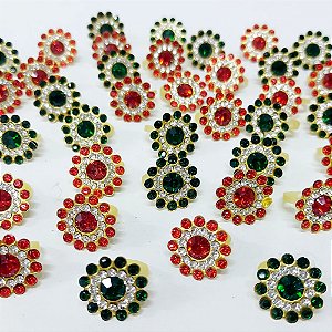 Laço de Penteado Joia Luxo Natal Mod.4 - 20 unidades