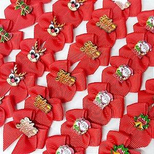Laço de Ponta Mini PF Natal - 10 unidades