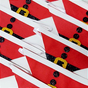 Bandanas Feltro EVA Papai Noel Natal Mod.2 - 10 unidades