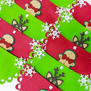 Babador Feltro EVA Natal Mod.2 - 10 unidades