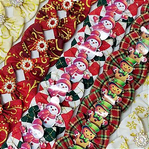 Kit Laço Borboleta Natal (Atacado) Mod.2 - 50 unidades