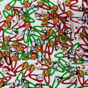 Adesivos EVA Glitter TicTac PF Natal - 20 unidades