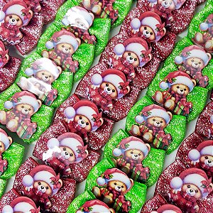 Laço Borboleta Lurex PF Natal Mod.3 - 10 unidades