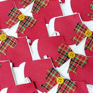 Babador Feltro EVA Mamãe Noel Natal - 10 unidades