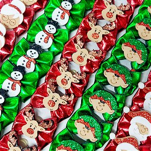 Laço Borboleta Metalizado EVA Natal - 10 unidades