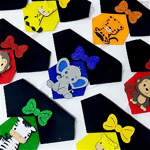 Colarinho Social Feltro EVA Safari - 10 unidades